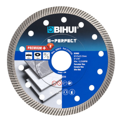 Алмазний відрізний диск для керамограніту BIHUI B-PERFECT, 125 мм, (DCBN5X8)