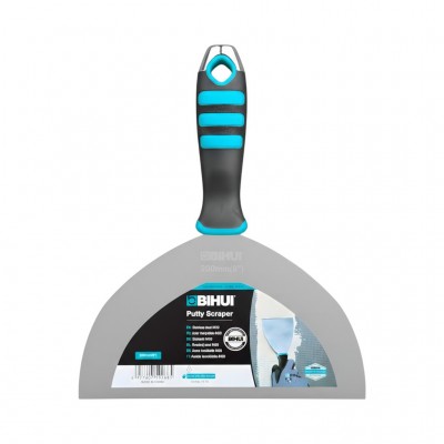 Шпатель BIHUI QVI 200 мм з нержавіючої сталі з прогумованою ручкою (PTT8) Шпатель BIHUI QVI 200 мм з нержавіючої сталі з прогумованою ручкою (PTT8)