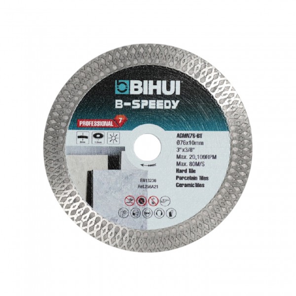 Алмазный диск Bihui B-Speedy ⌀76х10 мм. (AGMN76-BT) Алмазный диск Bihui B-Speedy ⌀76х10 мм. (AGMN76-BT)