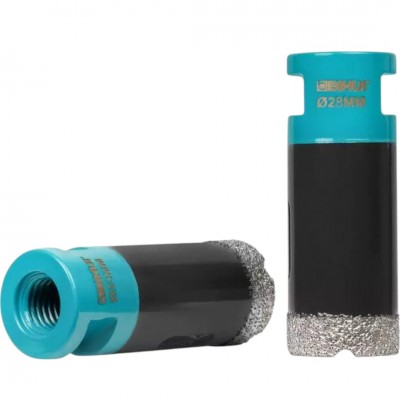 Алмазная коронка BIHUI TURBO 28 мм для сухого сверления М14 (DBDF28)