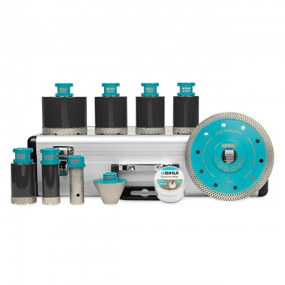 Набор алмазных коронок M14 BIHUI TURBO-10 диаметром 25/35/40/45/50/68 мм/фрезы/диск/воск (DBDMS10) Набор алмазных коронок M14 BIHUI TURBO-10 диаметром 25/35/40/45/50/68 мм/фрезы/диск/воск (DBDMS10)