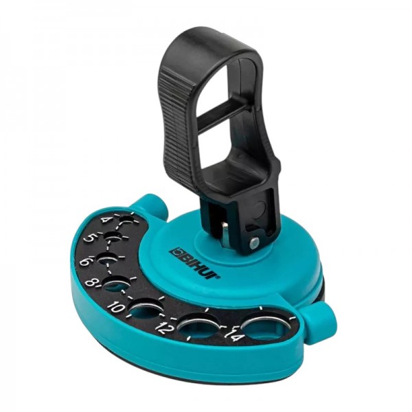 Кондуктор BIHUI с пластиковой присоской на 7 отверстий 4/5/6/8/10/12/14 мм (DBGU) Кондуктор BIHUI с пластиковой присоской на 7 отверстий 4/5/6/8/10/12/14 мм (DBGU)