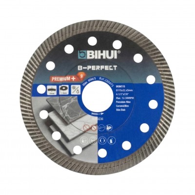 Диск алмазный BIHUI SUPER THIN TURBO 115x1,2x22,23 мм (DCBN115)