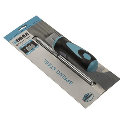 Зубчастий шпатель BIHUI CARBON зуб 12 мм з вуглецевої сталі 280х120 мм (PTСB12) Зубчастий шпатель BIHUI CARBON зуб 12 мм з вуглецевої сталі 280х120 мм (PTСB12)