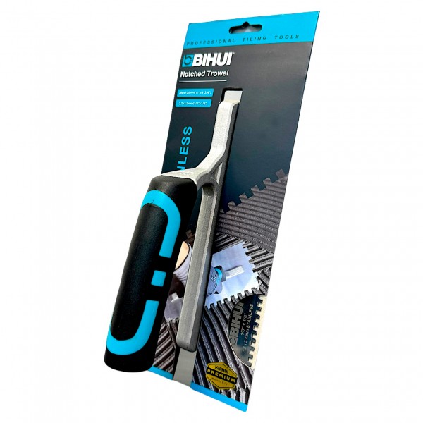 Зубчатый шпатель BIHUI STAINLESS зуб 3 мм из нержавеющей стали 280х120 мм (PTSB03) Зубчатый шпатель BIHUI STAINLESS зуб 3 мм из нержавеющей стали 280х120 мм (PTSB03)