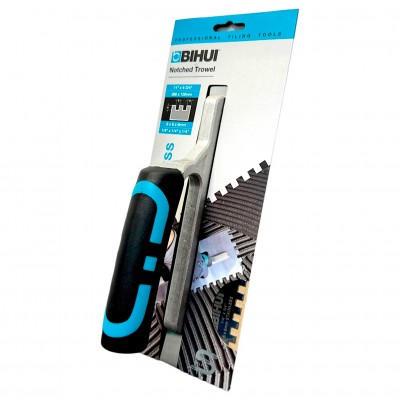 Зубчаcтий шпатель BIHUI STAINLESS зуб 6 мм з нержавіючої сталі 280х120 мм (PTSB06) Зубчаcтий шпатель BIHUI STAINLESS зуб 6 мм з нержавіючої сталі 280х120 мм (PTSB06)