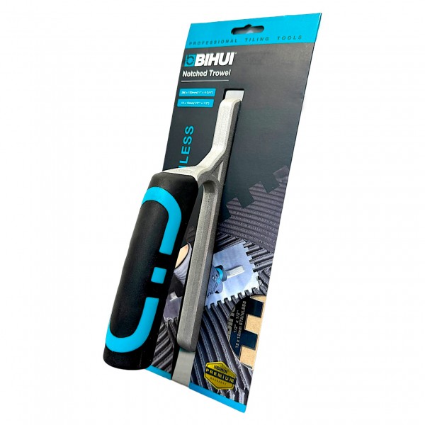 Зубчатый шпатель BIHUI STAINLESS зуб 12 мм из нержавеющей стали 280х120 мм (PTSB12) Зубчатый шпатель BIHUI STAINLESS зуб 12 мм из нержавеющей стали 280х120 мм (PTSB12)