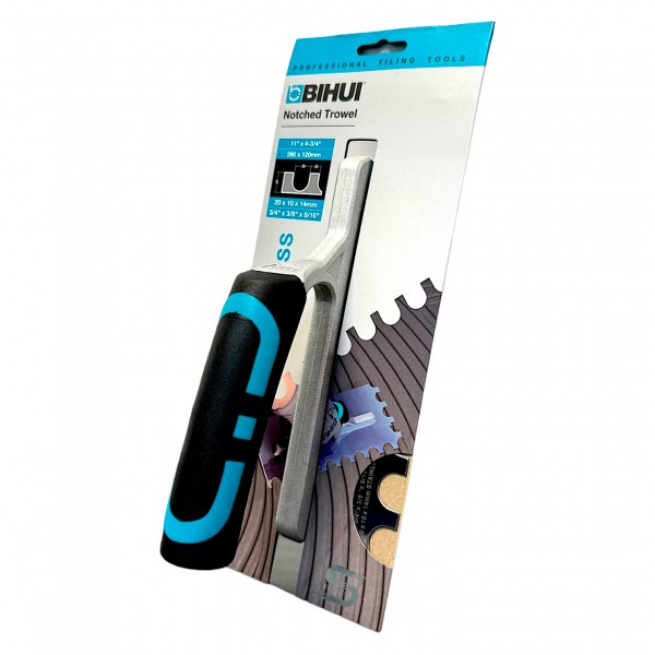 Зубчатый шпатель BIHUI STAINLESS зуб U-образный из нержавеющей стали 280х120 мм (PTSB20) Зубчатый шпатель BIHUI STAINLESS зуб U-образный из нержавеющей стали 280х120 мм (PTSB20)