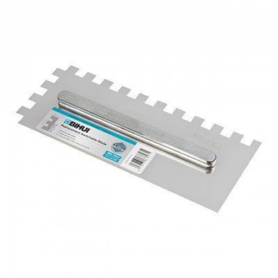 Сменное лезвие BIHUI зуб 12 мм для зубчатого шпателя 280х115 мм (PTSJ12) Сменное лезвие BIHUI зуб 12 мм для зубчатого шпателя 280х115 мм (PTSJ12)