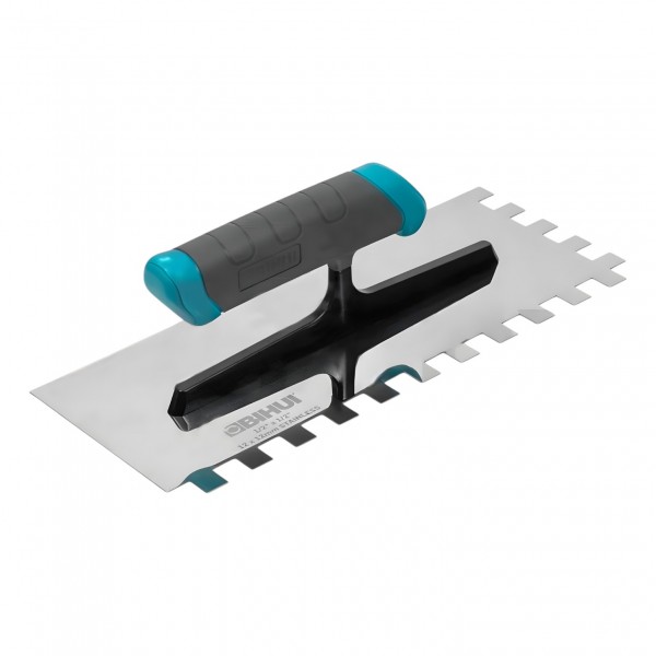 Зубчатый шпатель BIHUI CONTROL зуб 12 мм из нержавеющей стали 280х115 мм (PTSS12) Зубчатый шпатель BIHUI CONTROL зуб 12 мм из нержавеющей стали 280х115 мм (PTSS12)