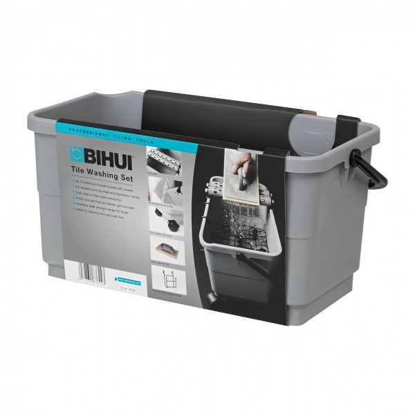 Ведро плиточника BIHUI WASH с роликами для затирки швов 24л (TWS24) Ведро плиточника BIHUI WASH с роликами для затирки швов 24л (TWS24)