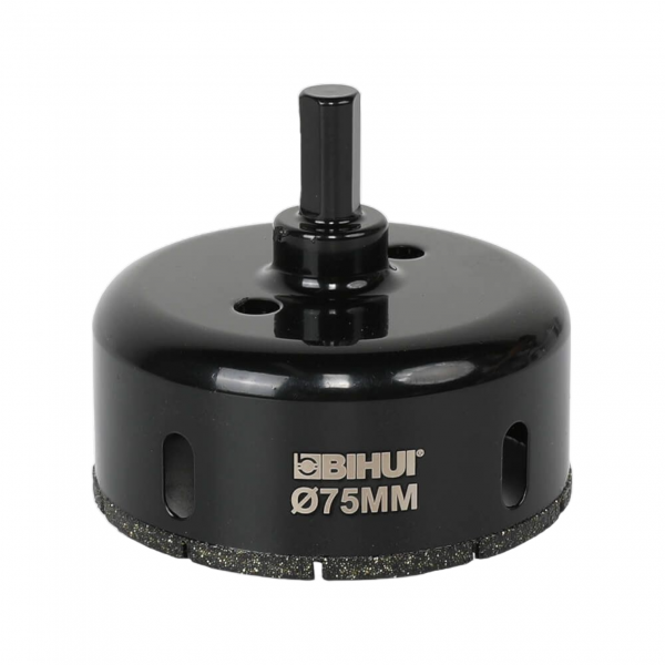 Алмазная коронка BIHUI Ceramics PRO 75 мм под дрель (DBW75) Алмазная коронка BIHUI Ceramics PRO 75 мм под дрель (DBW75)